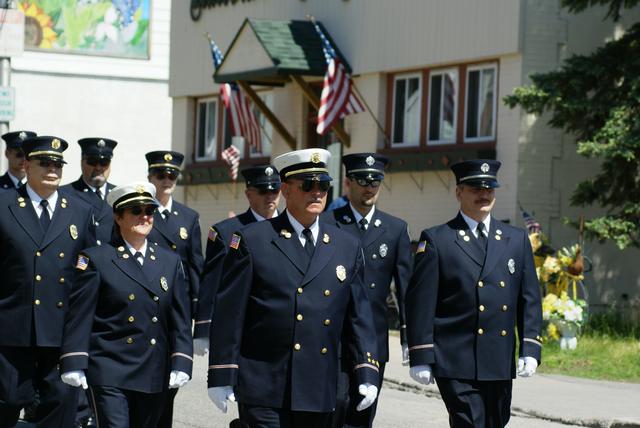 SLVFD on Parade, Broadway, Saranac Lake NY, Memorial Day 2011